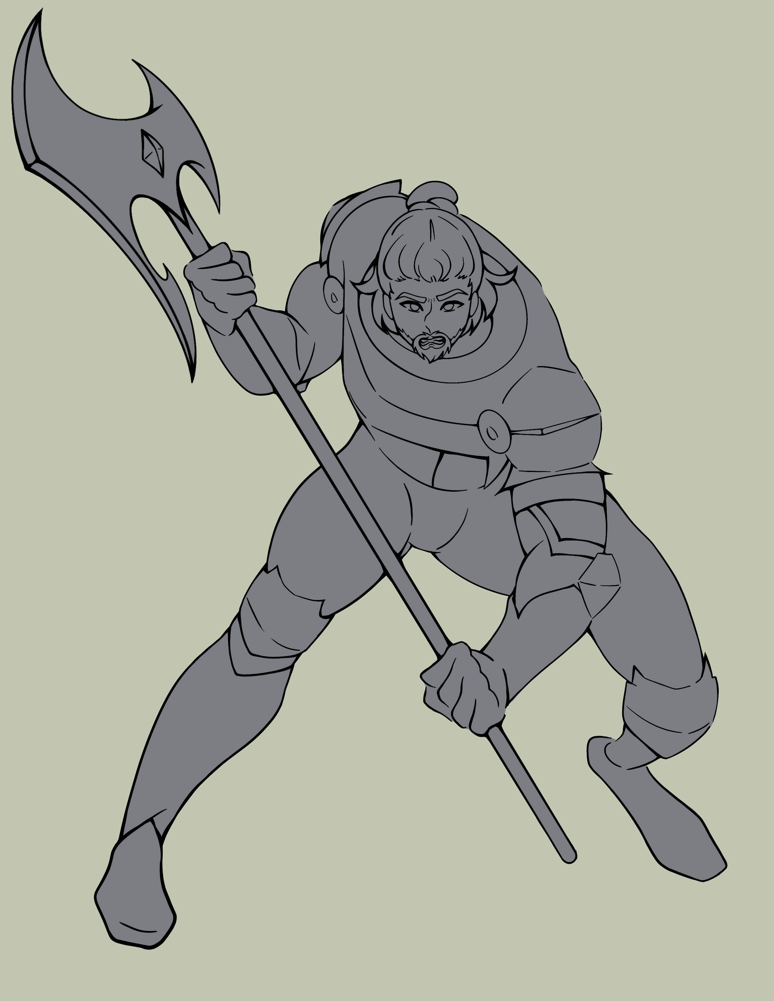 Digital Painting of a DND character
