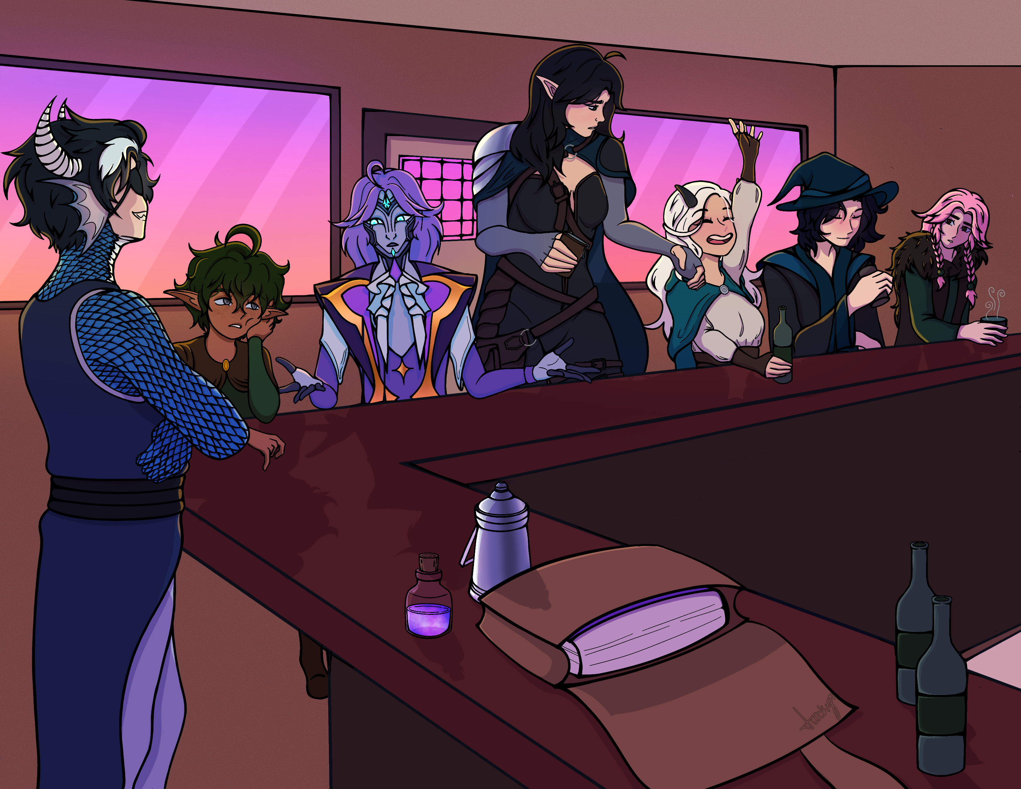 Digital Painting of a dynamic group